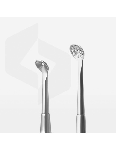 Staleks ZE-20/2 Cucchiaio Cosmetologico Professionale UNO 19 Fori Acciaio Inox