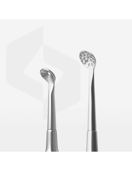 Staleks ZE-20/2 Cucchiaio Cosmetologico Professionale UNO 19 Fori Acciaio Inox