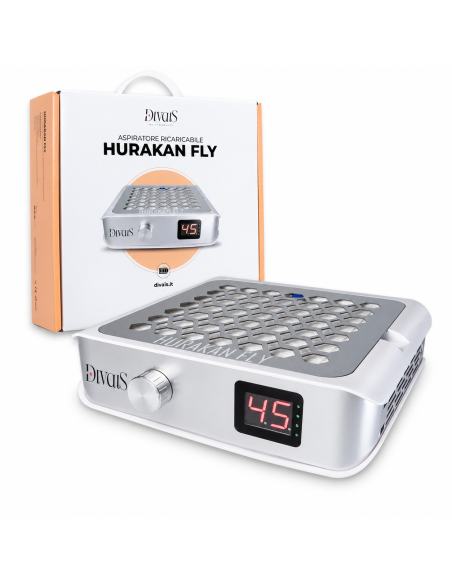 Aspiratore Polveri Unghie Hurakan Fly Ricaricabile
