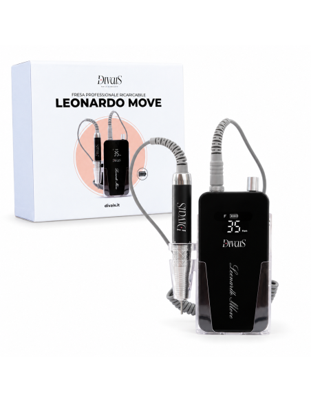 Fresa Unghie Professionale Ricaricabile Leonardo Move – 35.000 RPM, 80W, Torque 4.9Ncm